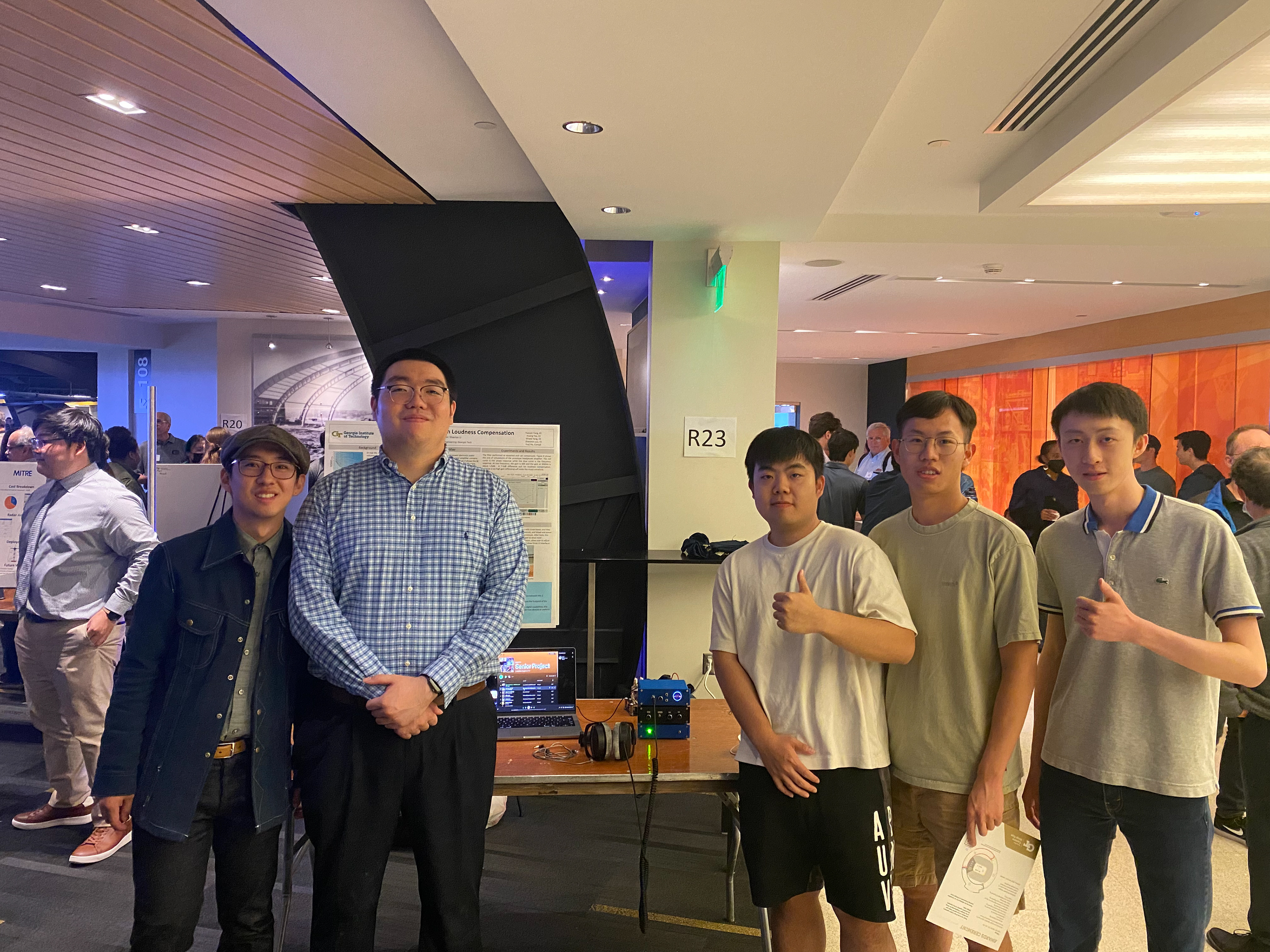Me and the team demo the finished product at the senior design Expo, May 2022.